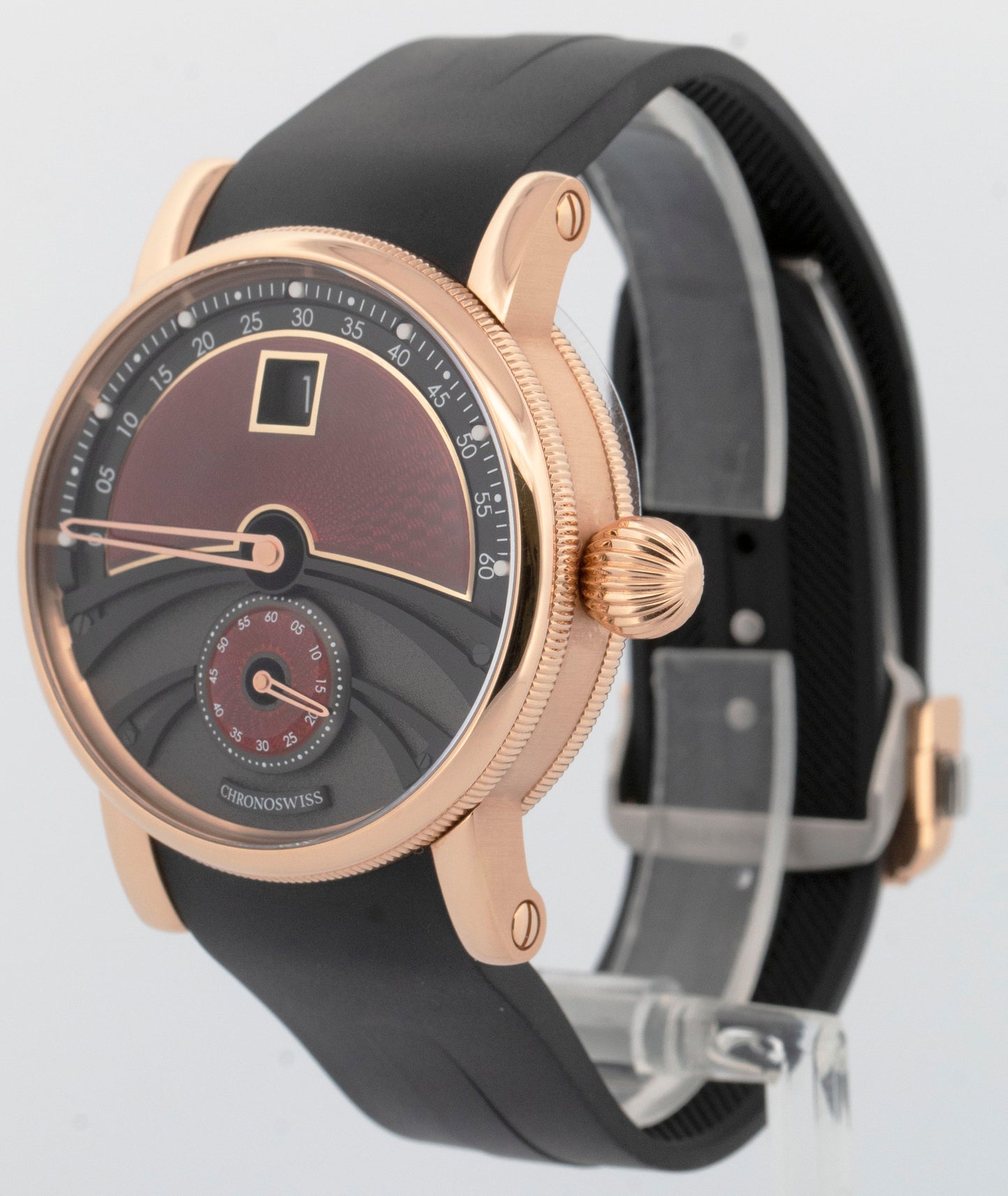 2025 PAPERS Chronoswiss Delphis Dracula CH-1421.1E-BKRE 42mm Jump Hour Red Watch
