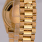 MINT Rolex Day-Date President Champagne 36mm Fluted 18K Yellow Gold Watch 18038