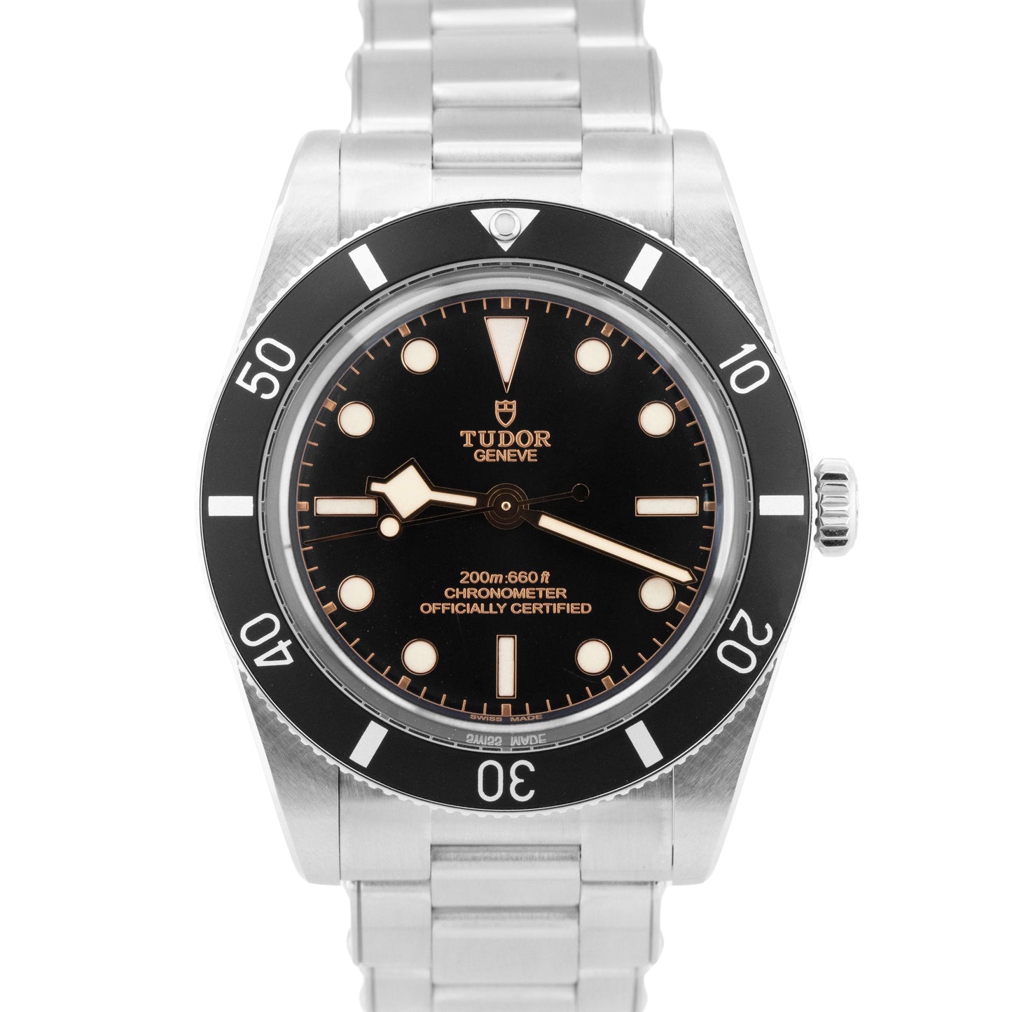 PAPERS Tudor Black Bay 54 Black Stainless Steel Watch 37mm 79000 N Watch BOX