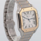 PAPERS Cartier Santos SILVER WHITE 18K Gold Steel 39.8mm 4072 W2SA0009 BOX