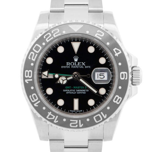 PAPERS Rolex GMT-Master II RANDOM SERIAL Black Ceramic 40mm 116710 LN Watch BOX