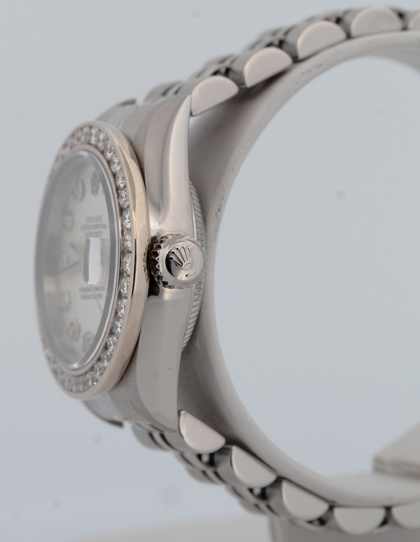 Ladies Rolex DateJust Silver DIAMOND Jubilee NO-HOLES 26mm 79240 Steel Watch