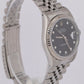 MINT PAPERS Rolex DateJust 36mm FACTORY Black Diamond 18K Fluted Watch 16234 BOX