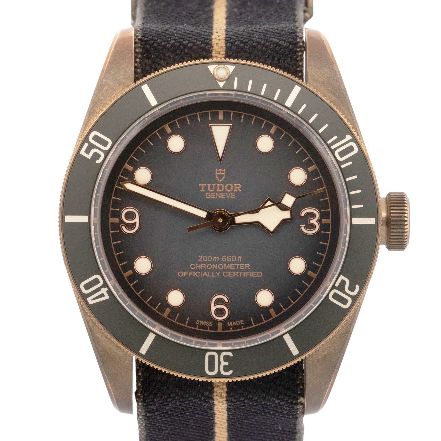 Tudor Black Bay Heritage Bronze NATO Slate Grey Dive 79250 BA 43mm Watch BOX