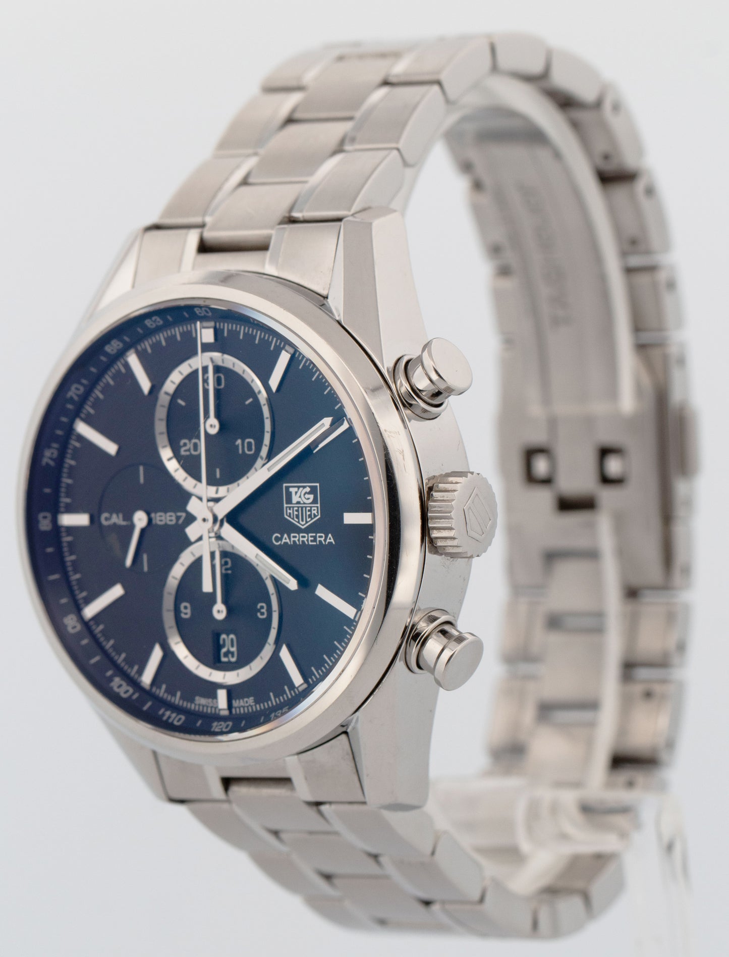 Tag Heuer Carrera Stainless Steel Black 41mm Date Automatic Watch CAR2110.BA0724