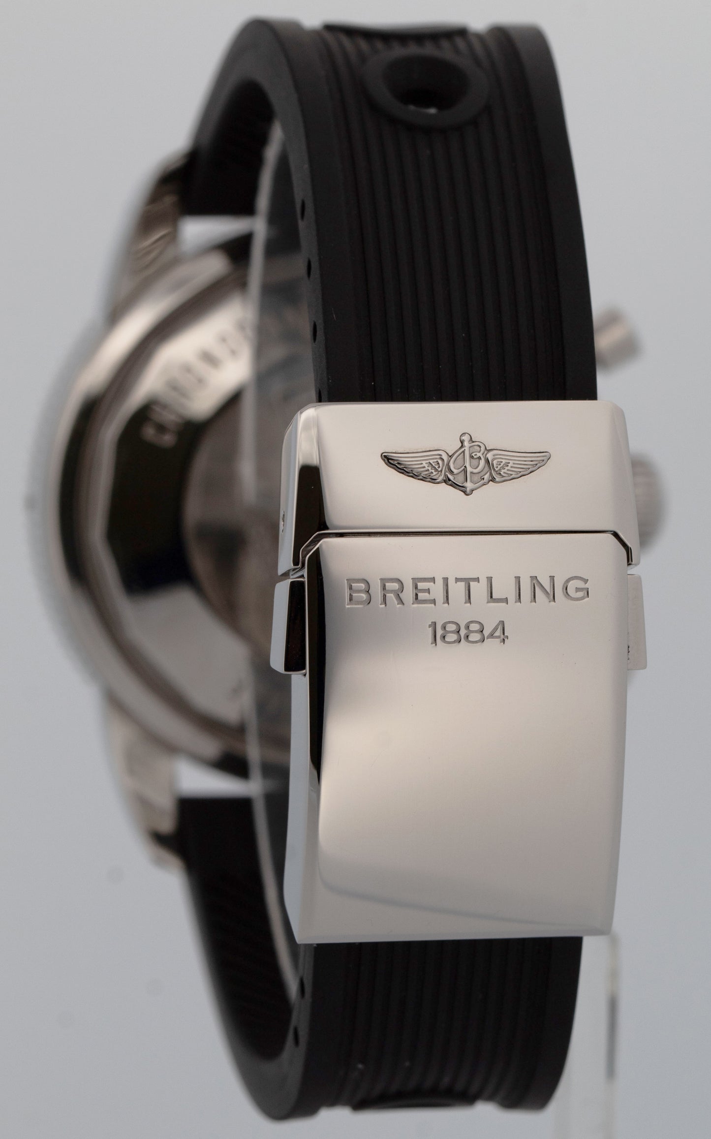 Breitling Superocean 46mm Stainless Steel 18K Rose Gold U13320 Rubber Watch BOX