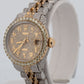Ladies Rolex DateJust 26mm PAVE DIAMOND 18K Gold Steel JUBILEE Watch