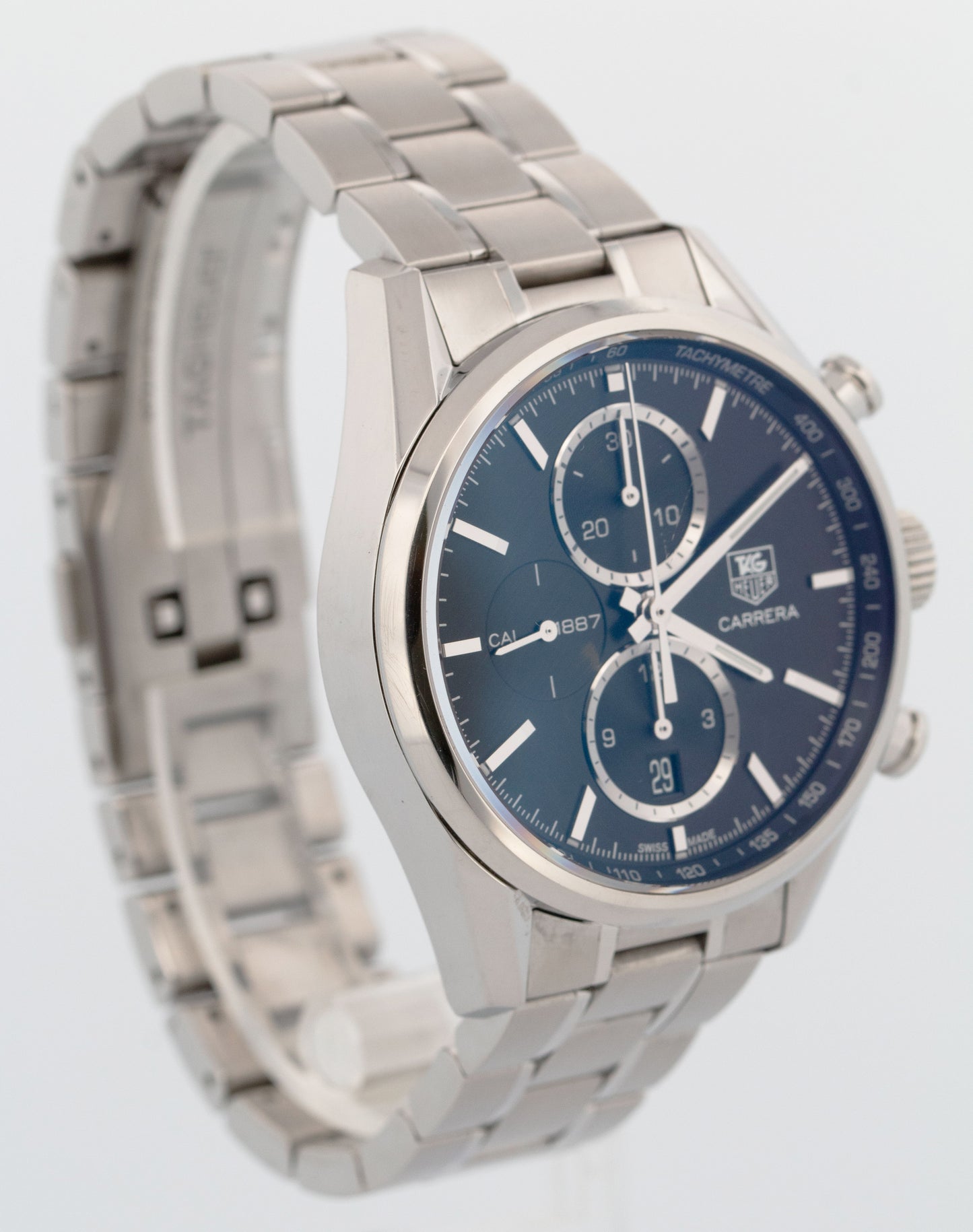 Tag Heuer Carrera Stainless Steel Black 41mm Date Automatic Watch CAR2110.BA0724