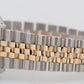 Rolex DateJust 36mm RED 18K Two-Tone Yellow Gold Stainless JUBILEE Watch 16013