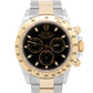 PAPERS Rolex Daytona Cosmograph BLACK 18K Yellow Gold Steel 116523 Watch BOX