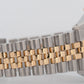 Rolex DateJust 36mm RED 18K Two-Tone Yellow Gold Stainless JUBILEE Watch 16013