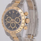 MINT 1996 Rolex Daytona Cosmograph 40mm BLACK Two-Tone ZENITH 18K Watch 16523