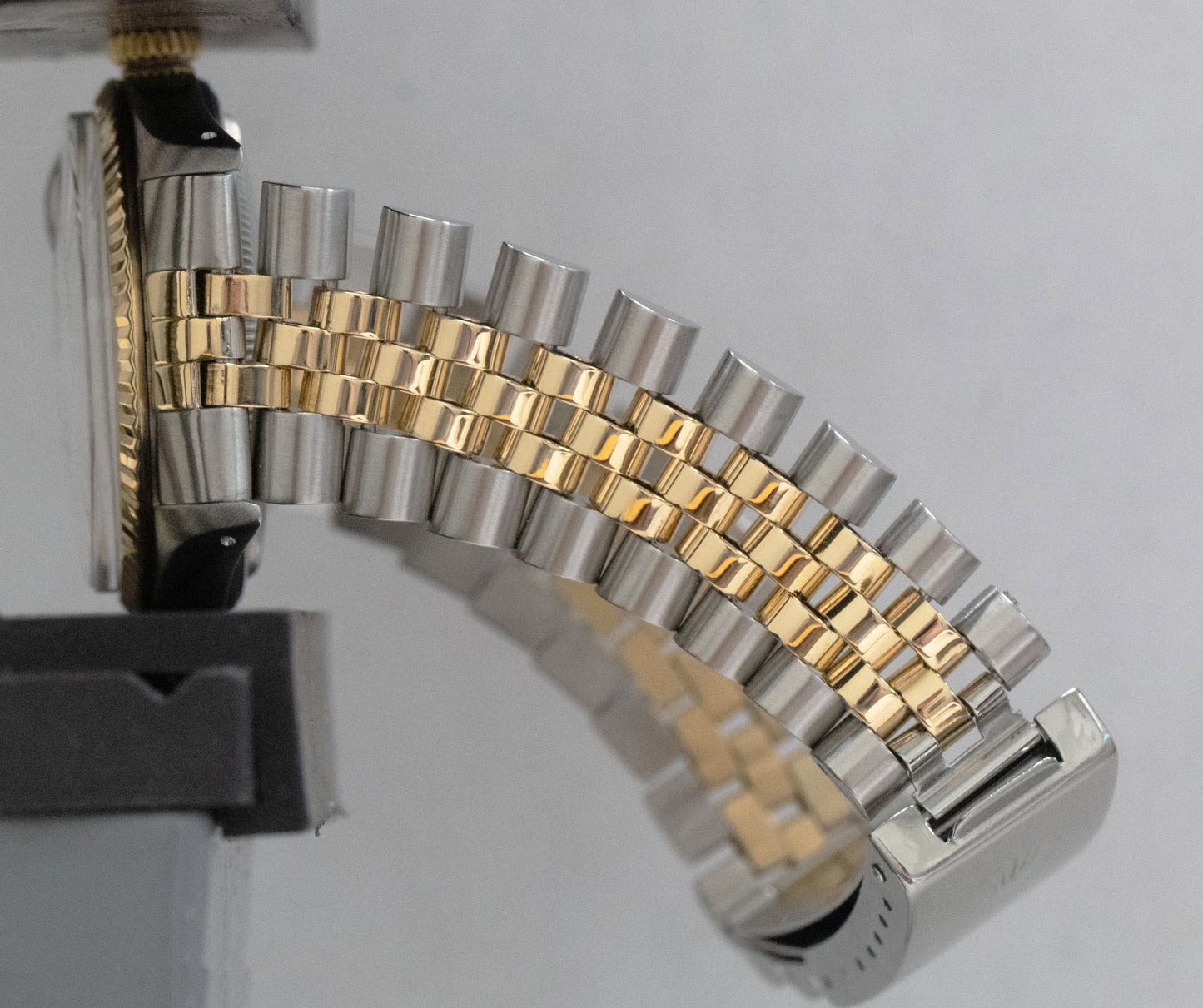 Rolex DateJust 36mm RED 18K Two-Tone Yellow Gold Stainless JUBILEE Watch 16013