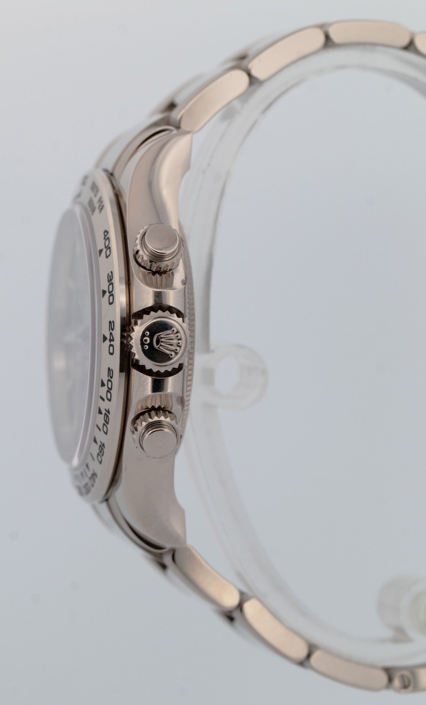 PAPERS Rolex Daytona Cosmograph GHOST Silver 18K White Gold Watch 116509 BOX