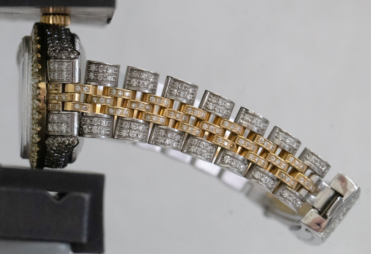 Ladies Rolex DateJust 26mm PAVE DIAMOND 18K Gold Steel JUBILEE Watch