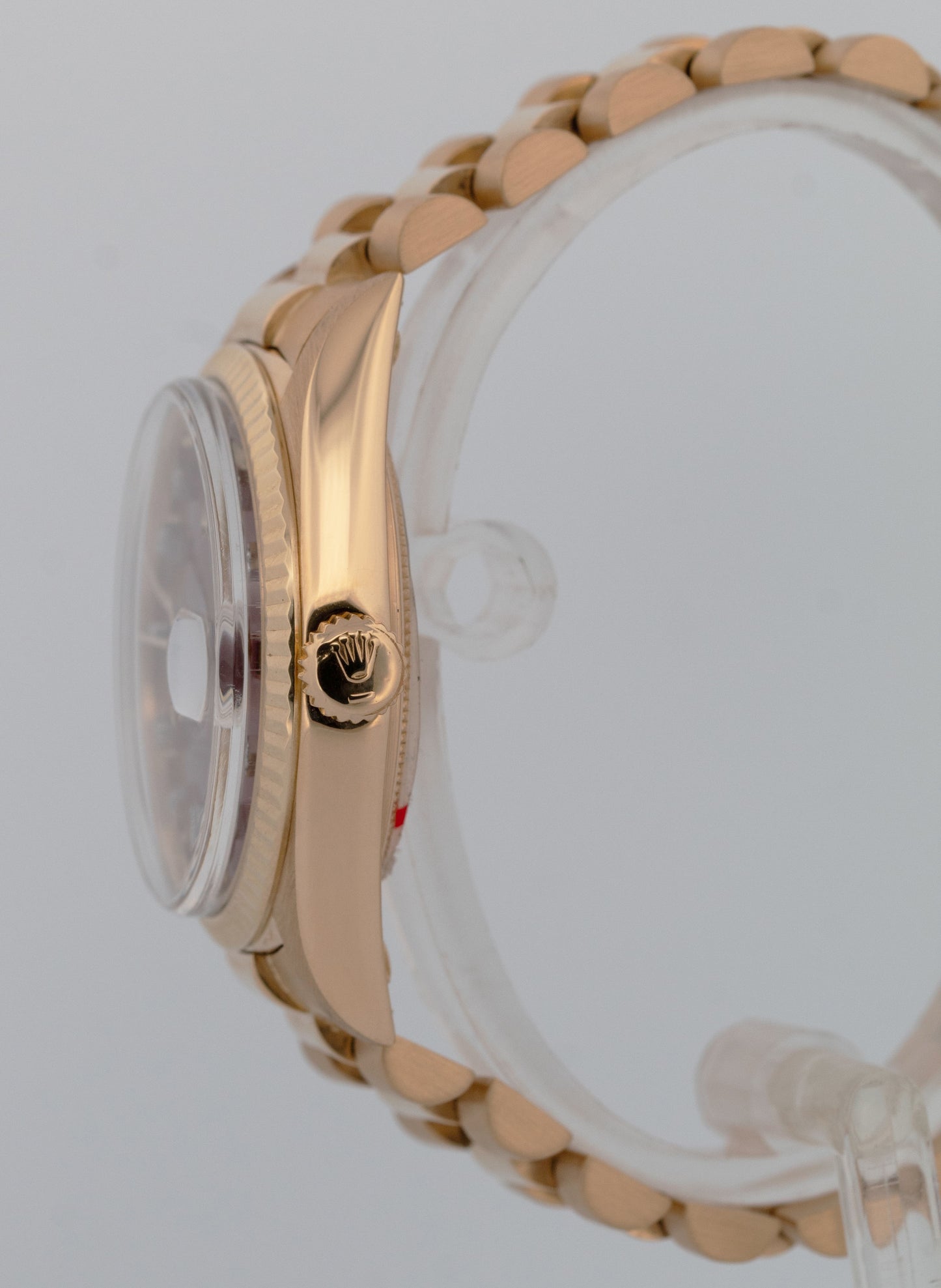 Rolex Day-Date President DIAMOND OXBLOOD STELLA Dial 36mm 18K Gold Watch 1803