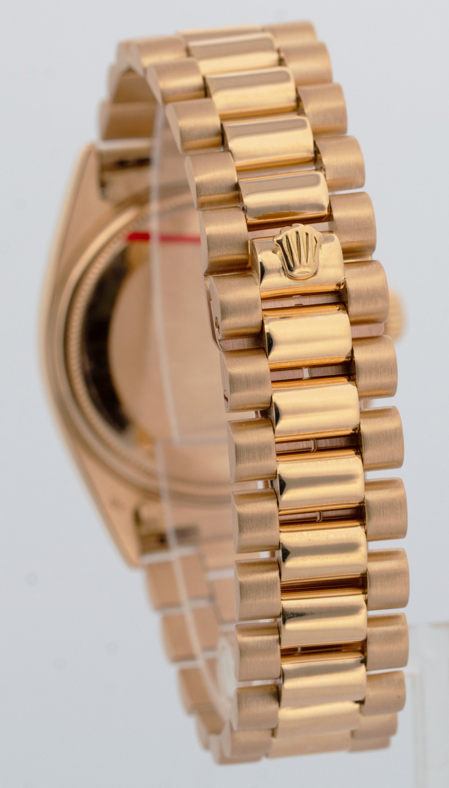 Rolex Day-Date President DIAMOND OXBLOOD STELLA Dial 36mm 18K Gold Watch 1803