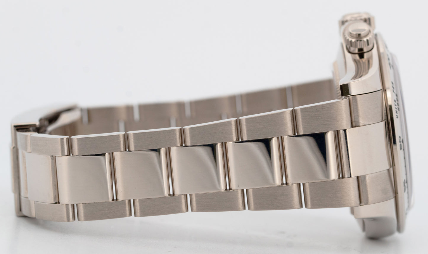 PAPERS Rolex Daytona Cosmograph GHOST Silver 18K White Gold Watch 116509 BOX