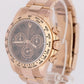 MINT PAPERS Rolex Daytona CHOCOLATE ARABIC 40mm Brown 18K Rose Watch 116505 BOX