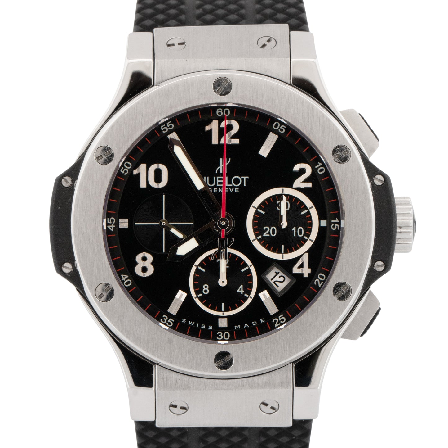 PAPERS Hublot Big Bang BLACK Stainless Steel 44mm Rubber 301.SX.130.RX Watch BOX