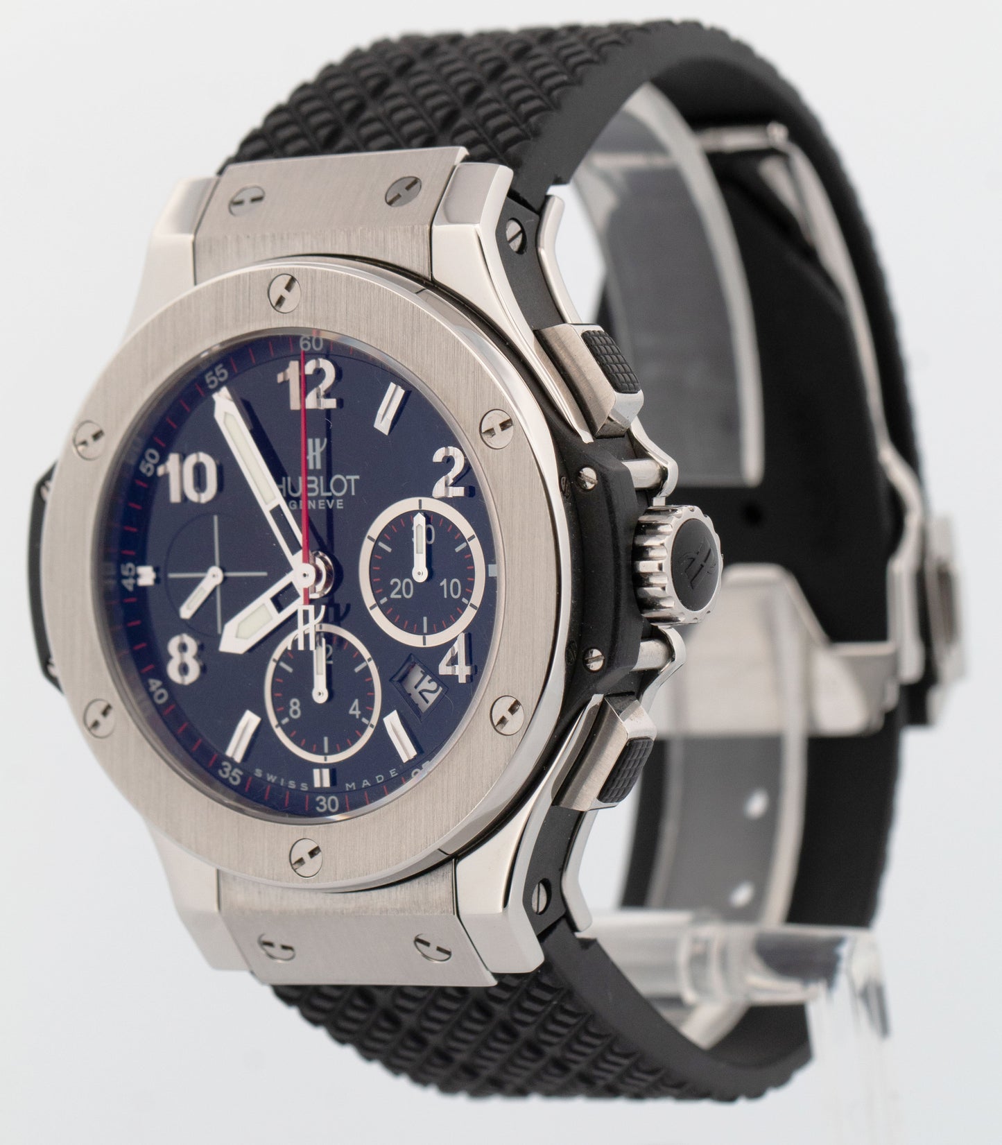 PAPERS Hublot Big Bang BLACK Stainless Steel 44mm Rubber 301.SX.130.RX Watch BOX