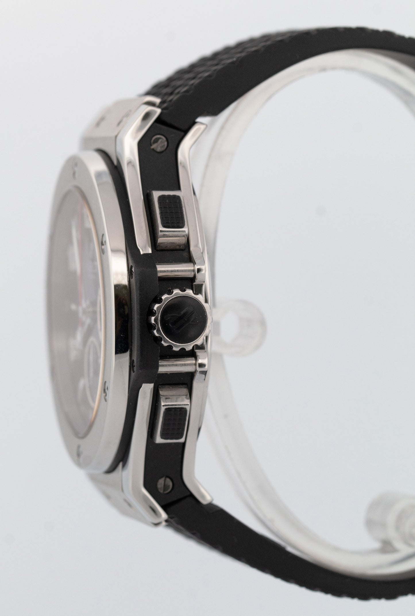 PAPERS Hublot Big Bang BLACK Stainless Steel 44mm Rubber 301.SX.130.RX Watch BOX