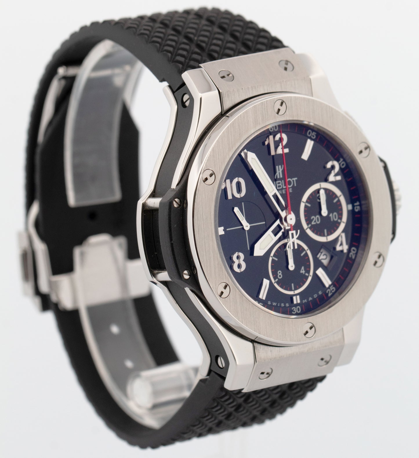 PAPERS Hublot Big Bang BLACK Stainless Steel 44mm Rubber 301.SX.130.RX Watch BOX