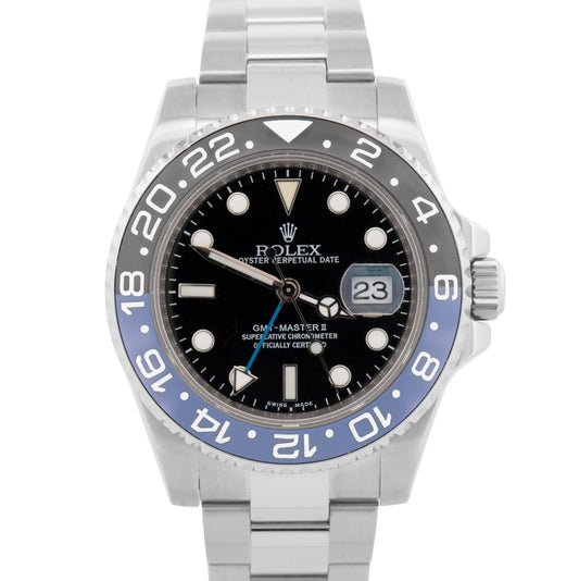 Rolex GMT-Master II Blue Black Batman Stainless Ceramic 40mm 116710 LN Watch BOX