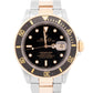 1993 Rolex Submariner Date 40mm BLACK 18K Yellow Gold Stainless 16613 LN Watch