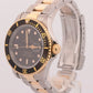1993 Rolex Submariner Date 40mm BLACK 18K Yellow Gold Stainless 16613 LN Watch