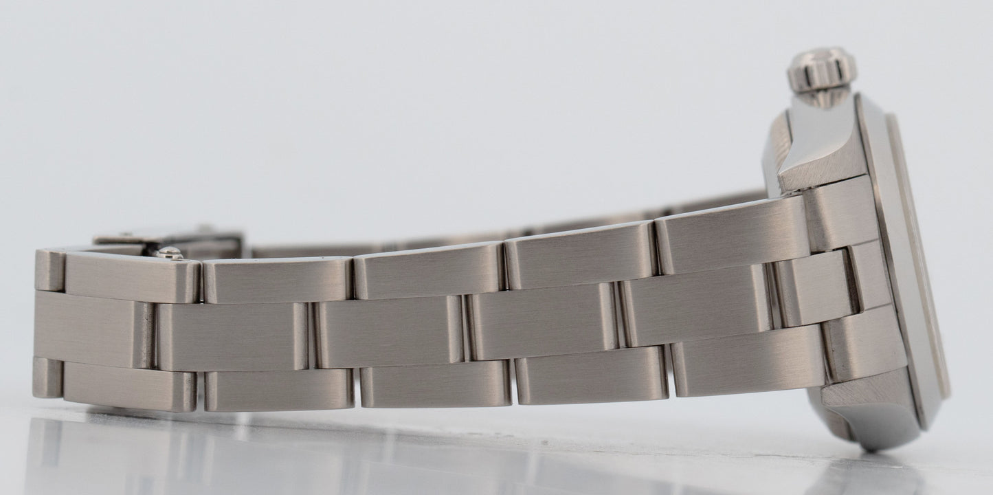 Rolex Oyster Perpetual 24mm Silver NO-HOLES Stainless Steel Oyster Watch 76080
