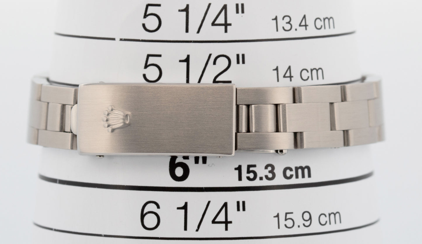 Rolex Oyster Perpetual 24mm Silver NO-HOLES Stainless Steel Oyster Watch 76080