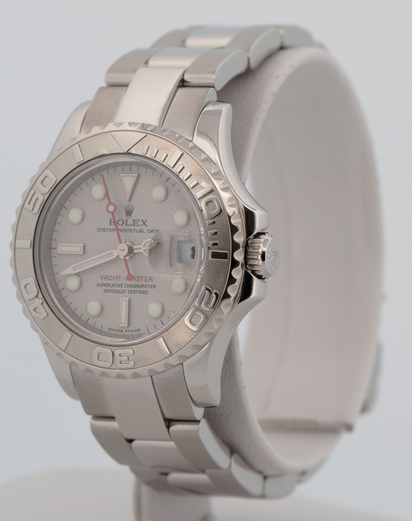 PAPERS Ladies Rolex Yacht-Master PLATINUM 29mm Stainless Steel Watch 169622 BOX