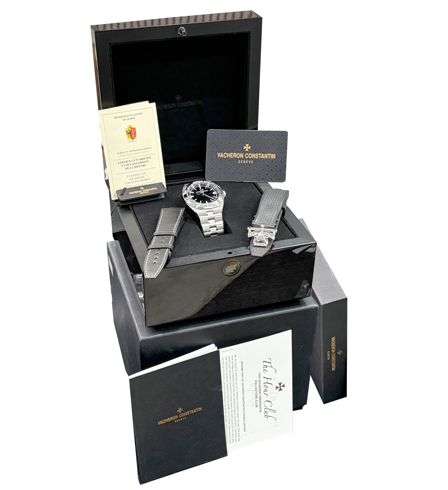 PAPERS Vacheron Constantin Overseas Black 41mm Stainless Steel 4500V Watch BOX