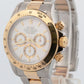 1996 Rolex Daytona Cosmograph WHITE Two-Tone 18K Yellow Gold Steel Watch 16523