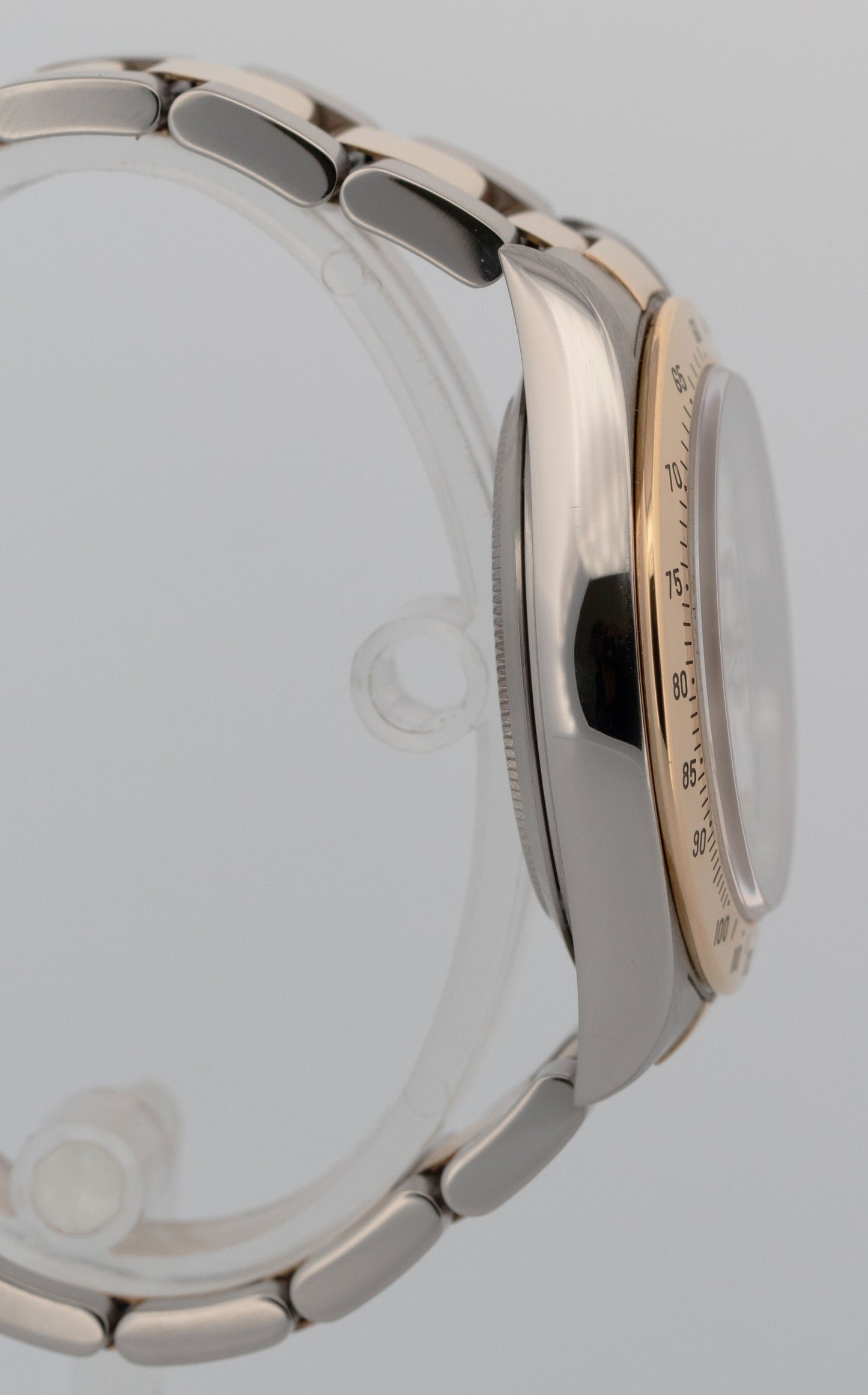 1996 Rolex Daytona Cosmograph WHITE Two-Tone 18K Yellow Gold Steel Watch 16523