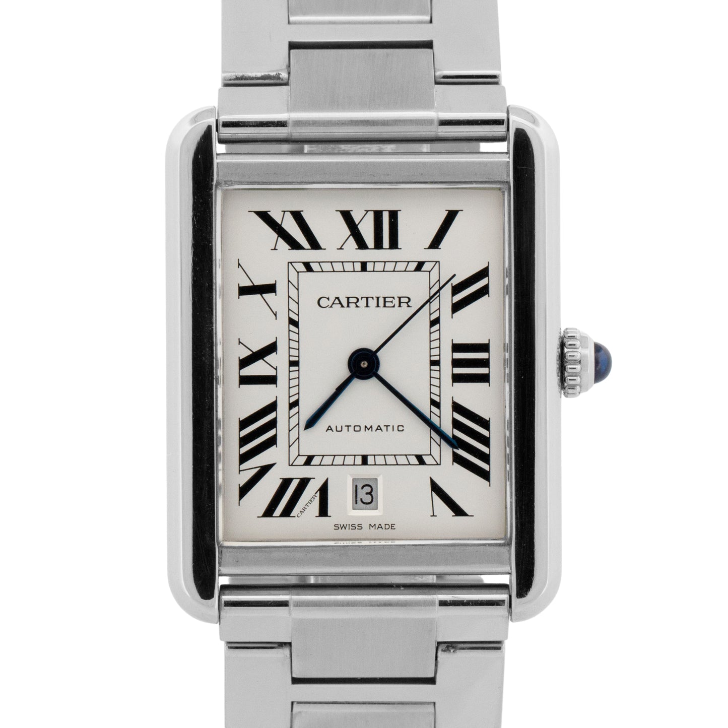 Cartier Tank Solo PAPERS Silver 31x40mm 3800/W5200028 Date Steel Watch BOX