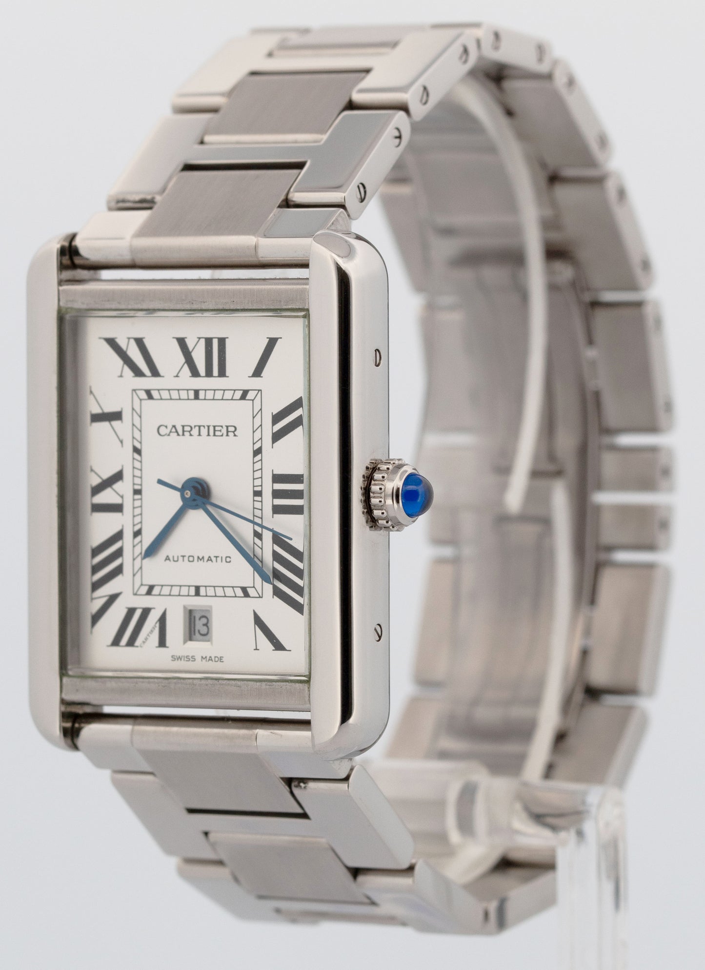 Cartier Tank Solo PAPERS Silver 31x40mm 3800/W5200028 Date Steel Watch BOX