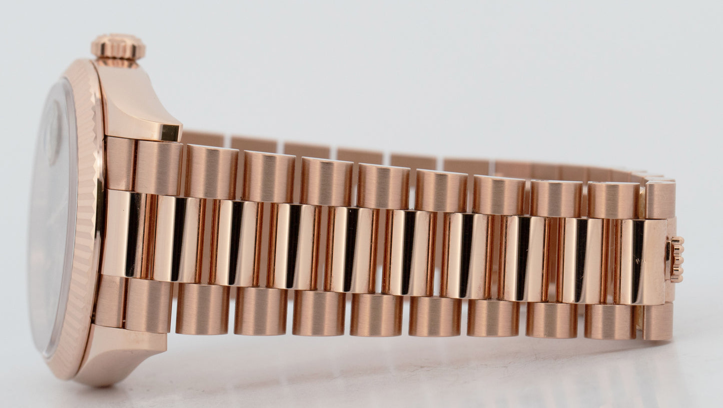 2025 PAPERS Rolex Day-Date President OLIVE ROMAN 36mm Rose Gold 128235 Watch BOX