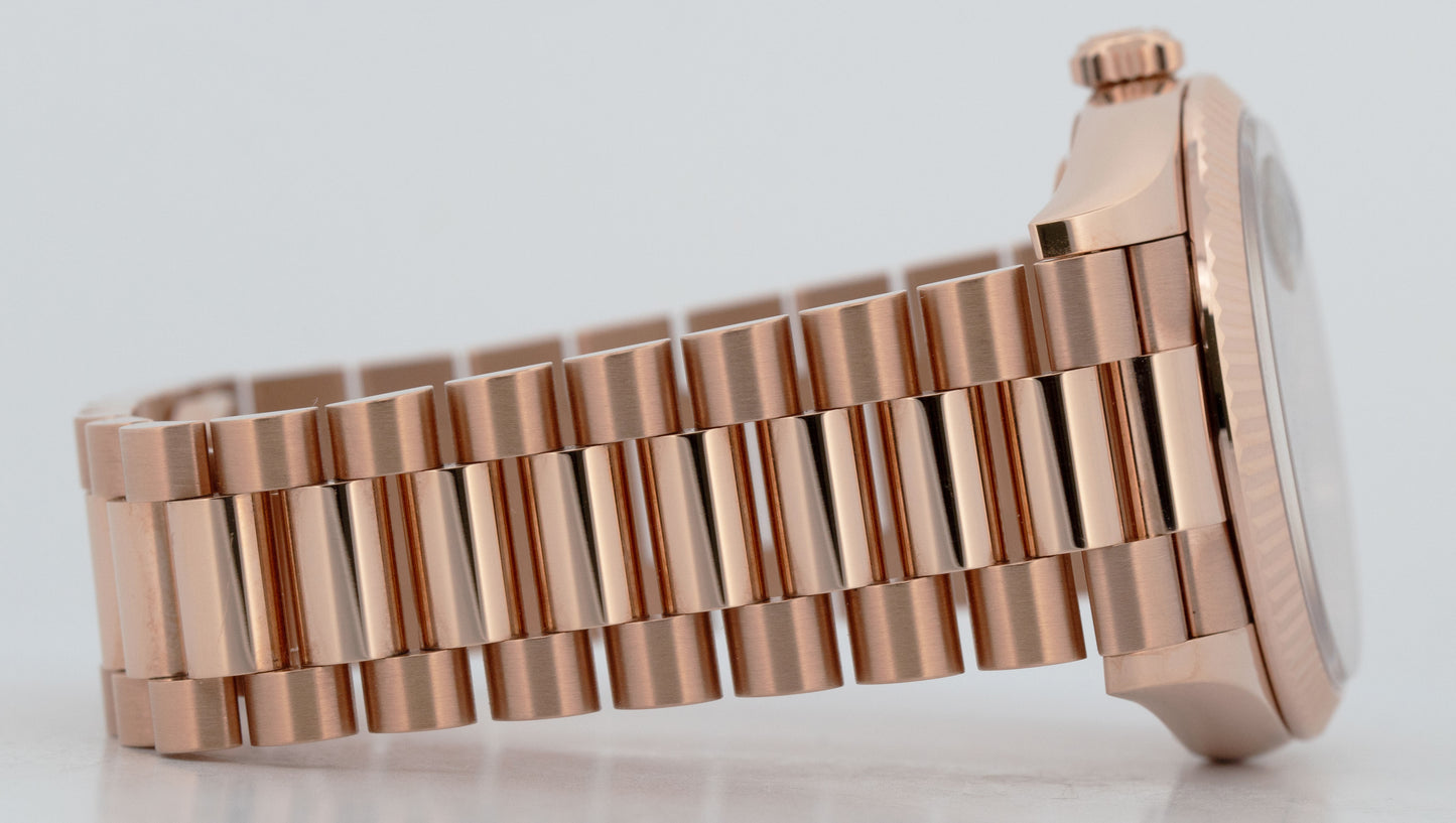 2025 PAPERS Rolex Day-Date President OLIVE ROMAN 36mm Rose Gold 128235 Watch BOX