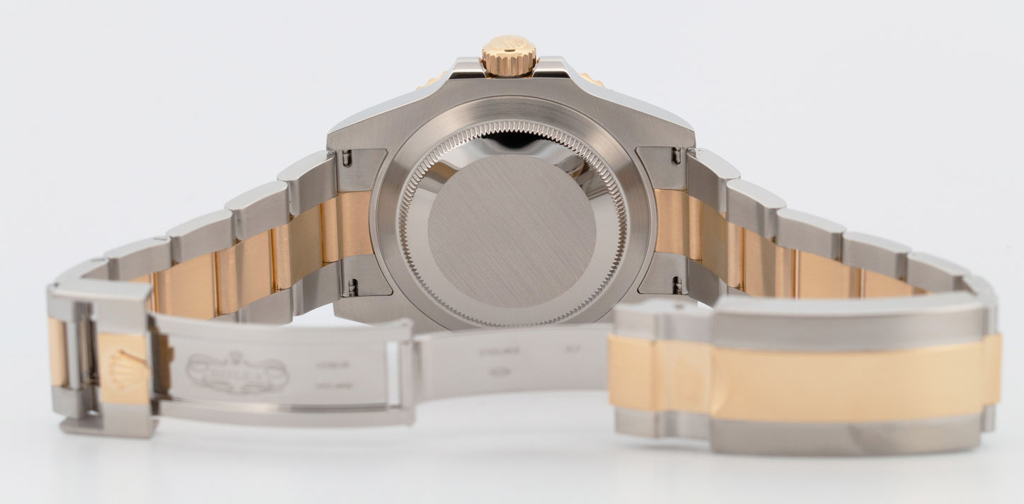 PAPERS Rolex Submariner Date BLUE 41mm Ceramic Two-Tone 18K Gold 126613 LB BOX