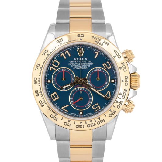 MINT PAPERS Rolex Daytona Cosmograph BLUE RACING 116503 18K Gold Two-Tone BOX
