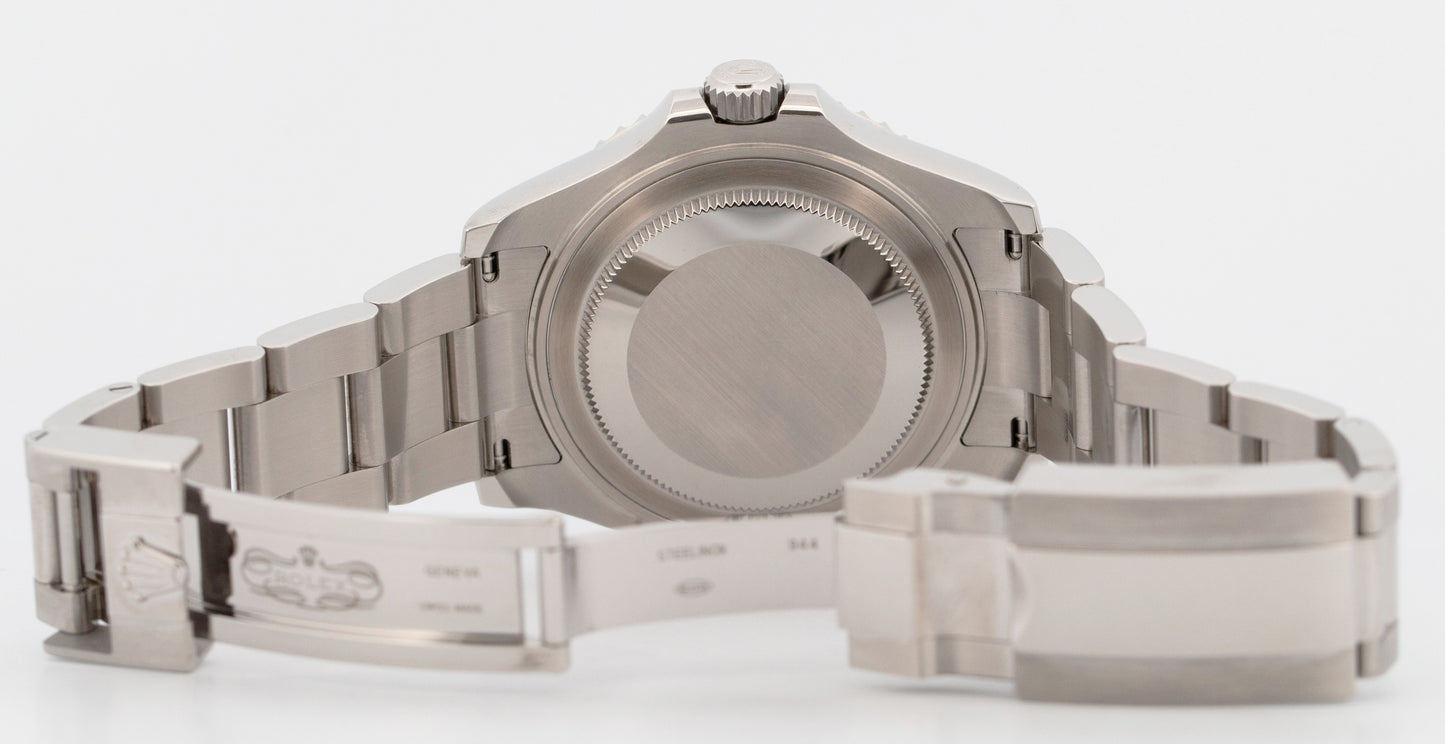 PAPERS Rolex Yacht-Master RHODIUM Gray Blue 37mm 950 Platinum Steel 268622 BOX