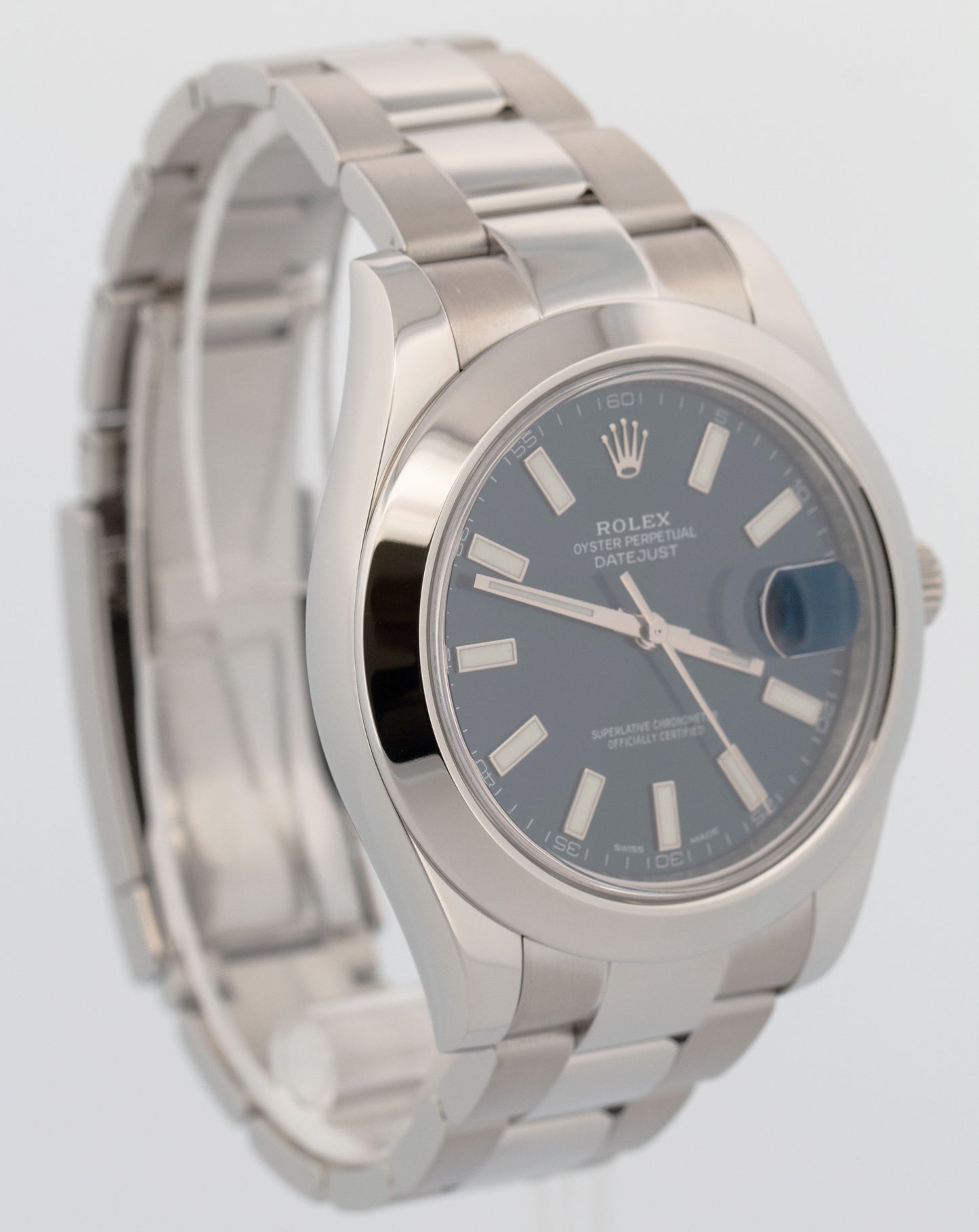 2016 PAPERS Rolex DateJust II 41mm BLUE Stainless Steel OYSTER Smooth 116300 BOX