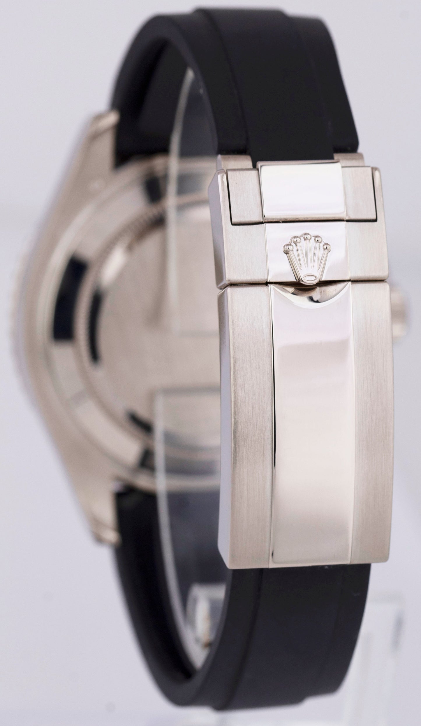 PAPERS Rolex Yacht-Master 18K White Gold Oysterflex Black 42mm 226659 Watch BOX