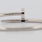 PAPERS Cartier Juste Un Clou Nail Bracelet Size 17 18K White Gold AU 750 BOX