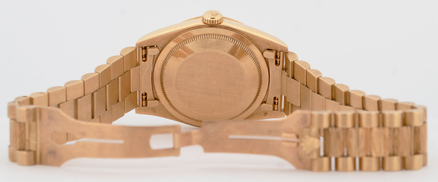 MINT 1990 Rolex Day-Date 36mm President Champagne Dial 18K Gold Bark Watch 18248