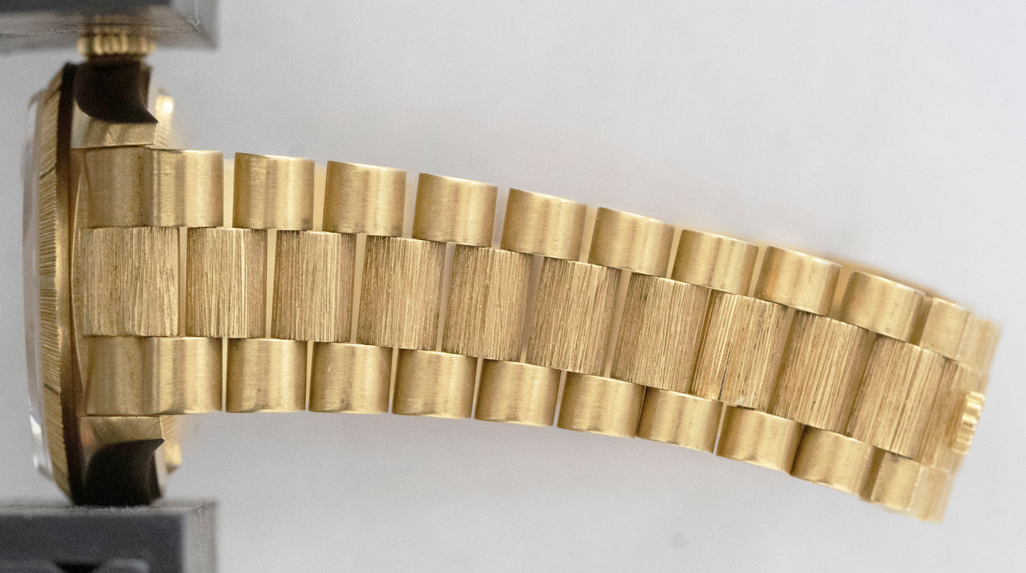 MINT 1990 Rolex Day-Date 36mm President Champagne Dial 18K Gold Bark Watch 18248