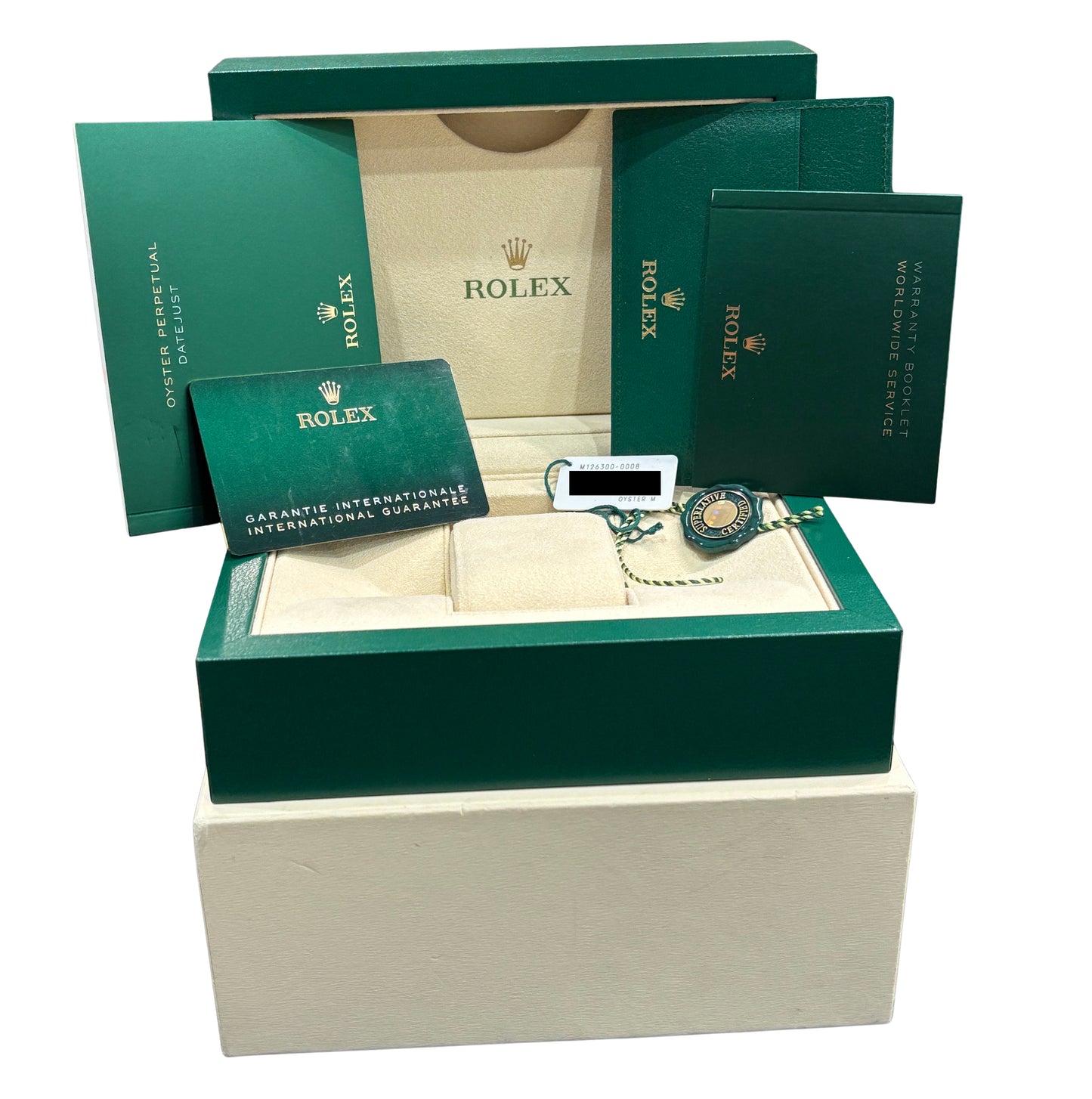 PAPERS Rolex DateJust 41mm Rhodium JUBILEE Stainless Smooth Watch 126300 BOX