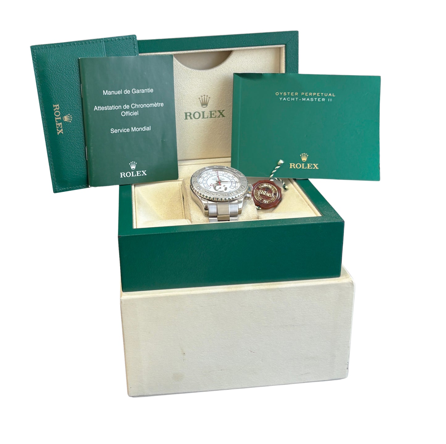 Rolex Yacht-Master II 18K White Gold Platinum Oyster Platinum 116689 44mm BOX